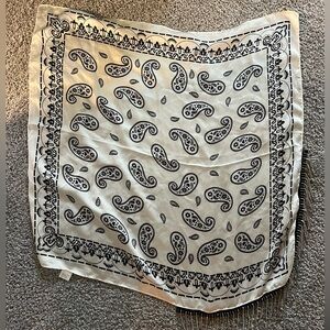Satin Paisley Bandana with Sparkle Fringe